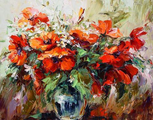 in blue vase