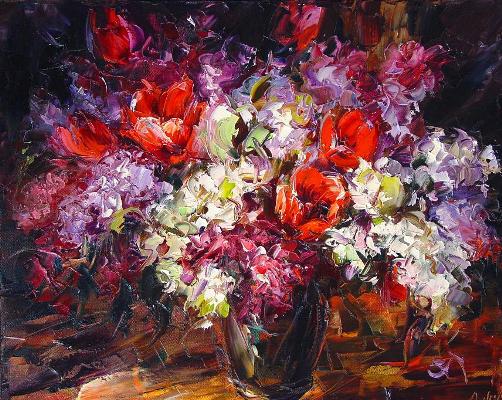 lilac and tulips