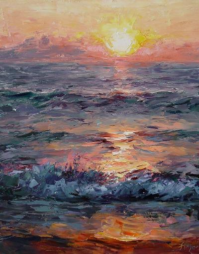 sunset wave