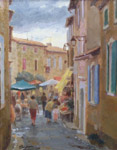 rainy market day