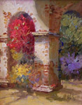 stucco and flowers