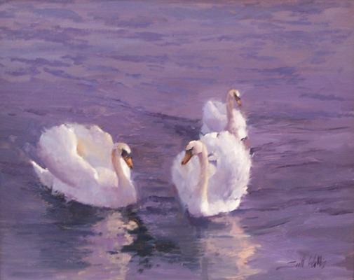 swans in motion