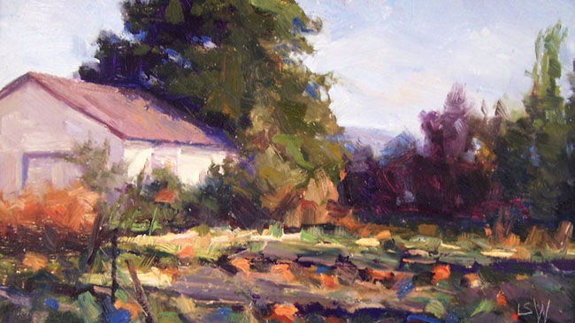 beside the shed